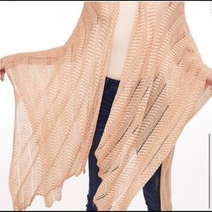 LAST- Dramatic Open Knit Wrap w/ Arm Holes